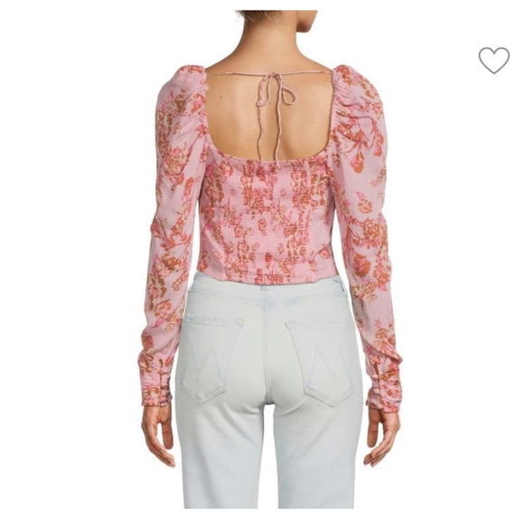 NWT FREE PEOPLE Hilary Printed Top - Picture 8 of 10